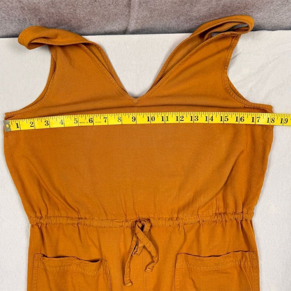 Old Navy Women's Sleeveless Jumpsuit mustard Yellow Size Medium Pockets - Picture 5 of 12